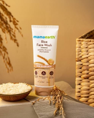 Picture of Mamaearth Rice Face Wash 100 Ml Gentle Facial Cleanser for Normal to Oily Skin Hydrating And Nourishing