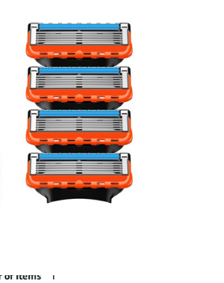 Picture of Gillette FUSION5 razor blades, Fusion Manual Shaving Razor 4 Blades - Pack (Cartridge)