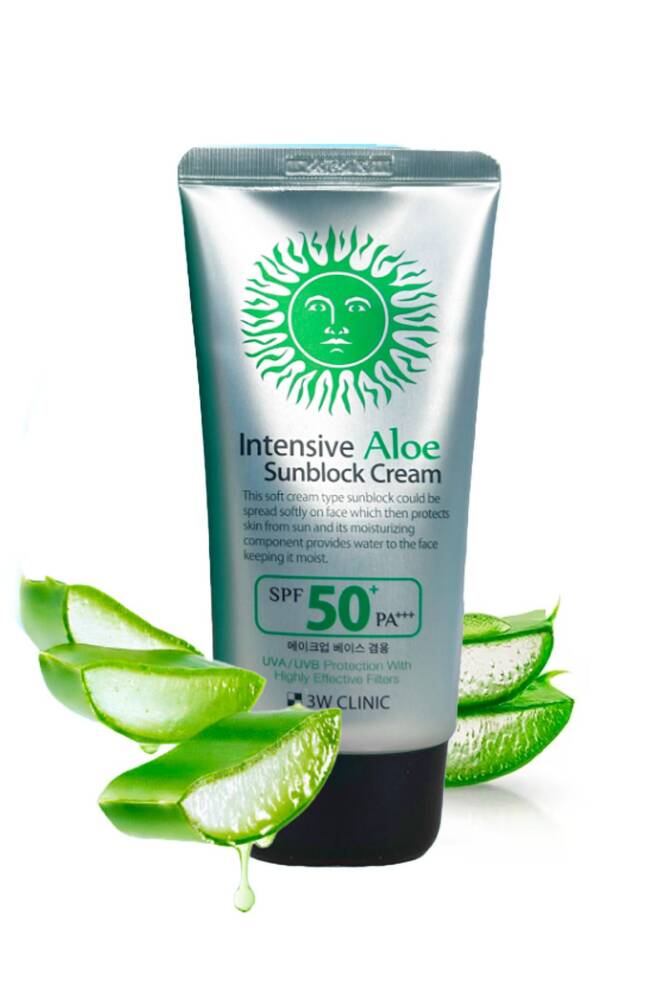 Picture of 3W Clinic Intensive Aloe Sunblock Cream SPF 50+ PA+++ 70ml