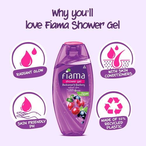 Picture of Fiama Shower Gel Blackcurrant & Bearberry for Radiant Glow with skin conditioners 250ml INDIAN