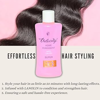 Picture of Velocity Home Permanent for Hair Curling and Straightening - 100 ml