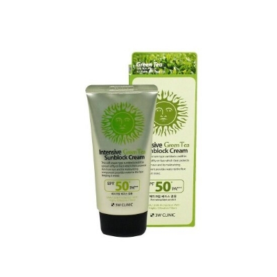 Picture of 3W Clinic Intensive Green Tea Sunblock Cream SPF 50+PA+++ 70ml | Korea