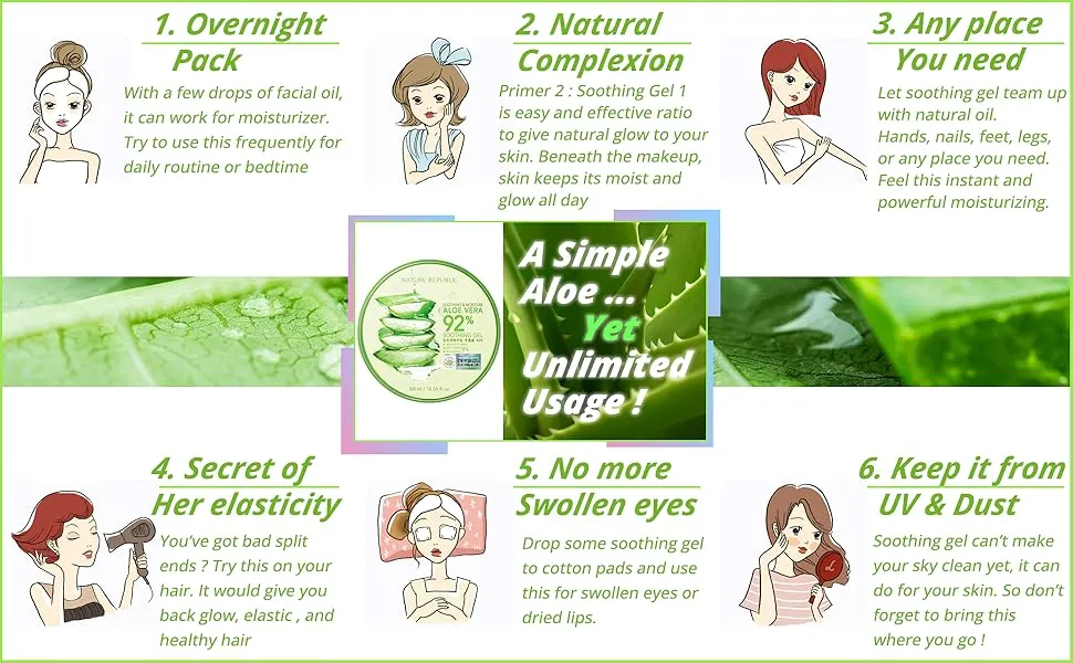 Picture of Nature Republic Aloe Vera 92% Gel - 300ml