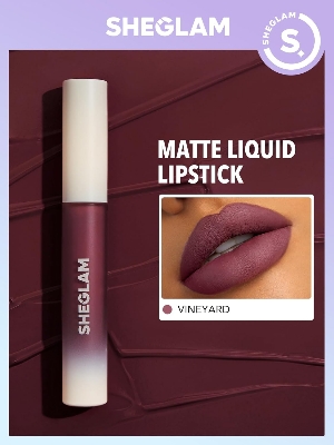 Picture of SHEGLAM Matte Allure Liquid Lipstick Long Lasting High Pigment Lipstick Nourishing Sunflower Oil Reduce Lip Care-Vineyard