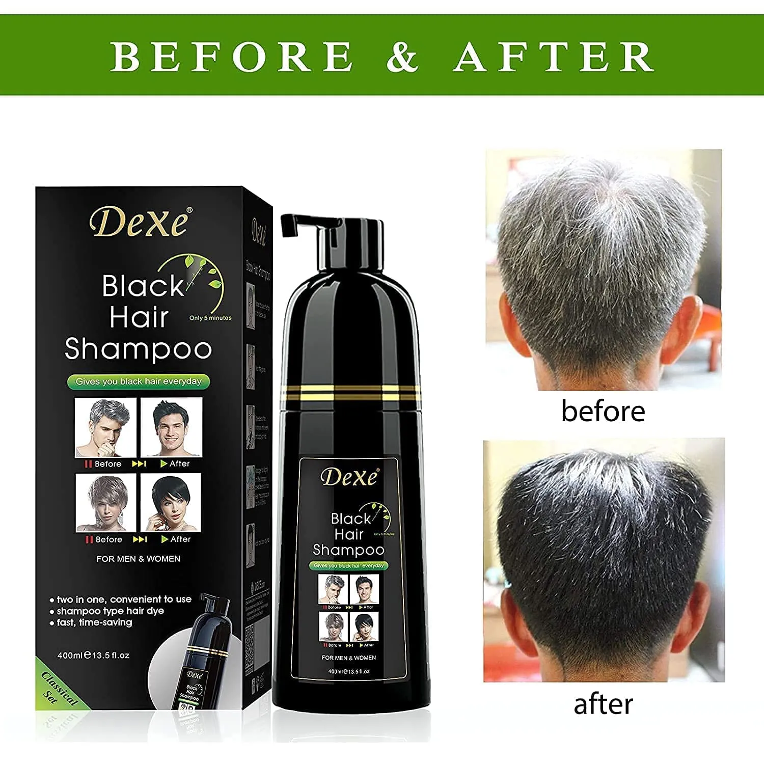 Picture of Dexe Black Hair Shampoo 400ml