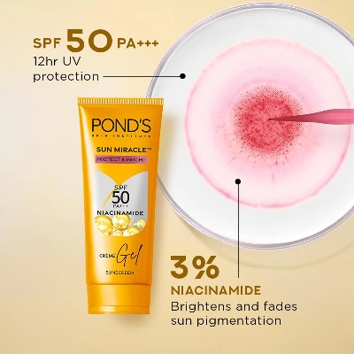 Picture of Pond's Sun Miracle Cream Gel Sunscreen-Protect & Bright 100g