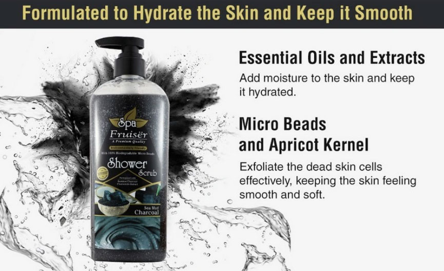 Picture of International Malaysian product Body wash Shower scrub SPA Charcoal used for male / female- 730 ml