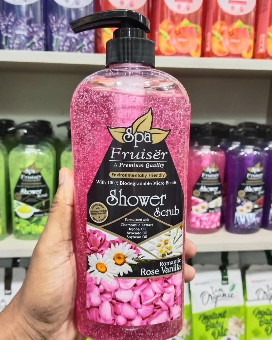 Picture of International Malaysian product Body wash Shower scrub SPA ROSE VANILLA used for male / female- 730 ml