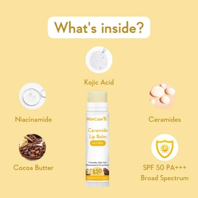 Picture of WishCare Ceramide Lip Balm with SPF 50 PA+++ (Natural)