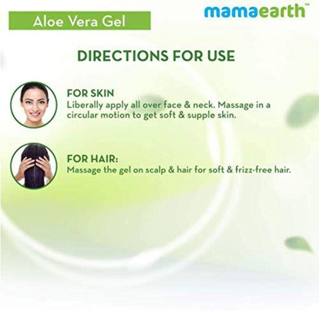 Picture of Mamaearth Aloe Vera Gel Pure Aloe Vera & Vitamin E for Skin and Hair 300ml