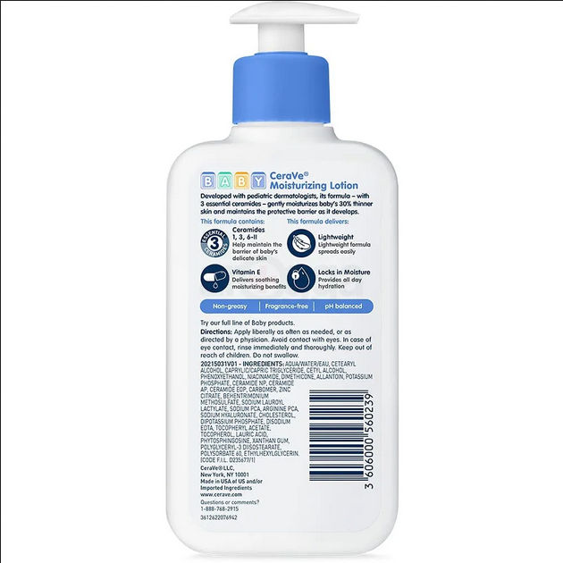 Picture of Cerave Baby Moisturizing Lotion with 3 Essential Ceramides & Vitamin E--237ml