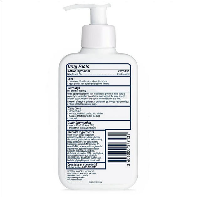 Picture of Cerave Acne Control Cleanser with 2% Salicylic Acid Acne Treatment-237ml
