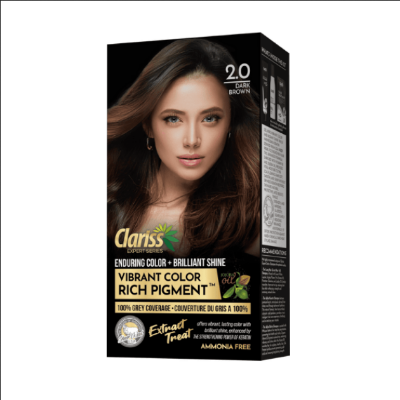 Picture of Clariss Hair Color Enduring Color + Brilliant Shine Vibrant Color Rich Pigment 2.0 Dark Brown