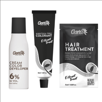 Picture of Clariss Hair Color Enduring Color + Brilliant Shine Vibrant Color Rich Pigment 1.0 Natural Black