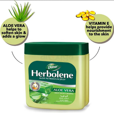 Picture of Dabur Herbolene Deep Moisturizing Aloe Petroleum Jelly with Aloe Vera 115ml