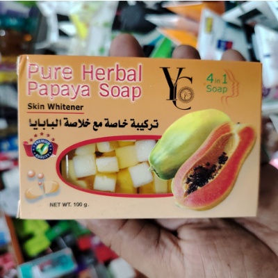 Picture of YC Pure Herbal Papaya Skin Whitener 4 in 1 Soap 100g