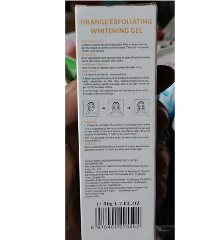 Picture of Orange Mintox Exfoliating Whitening Gel - 50 gm