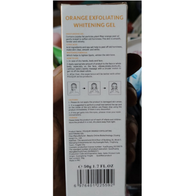 Picture of Orange Mintox Exfoliating Whitening Gel - 50 gm