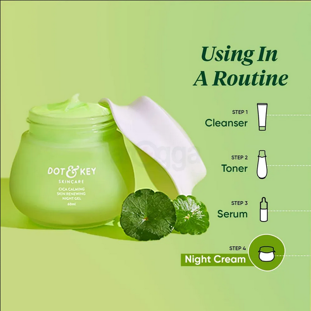 Picture of Dot and Key Cica Calming Skin Renewing Night Gel with Niacinamide & Green Tea-60ml