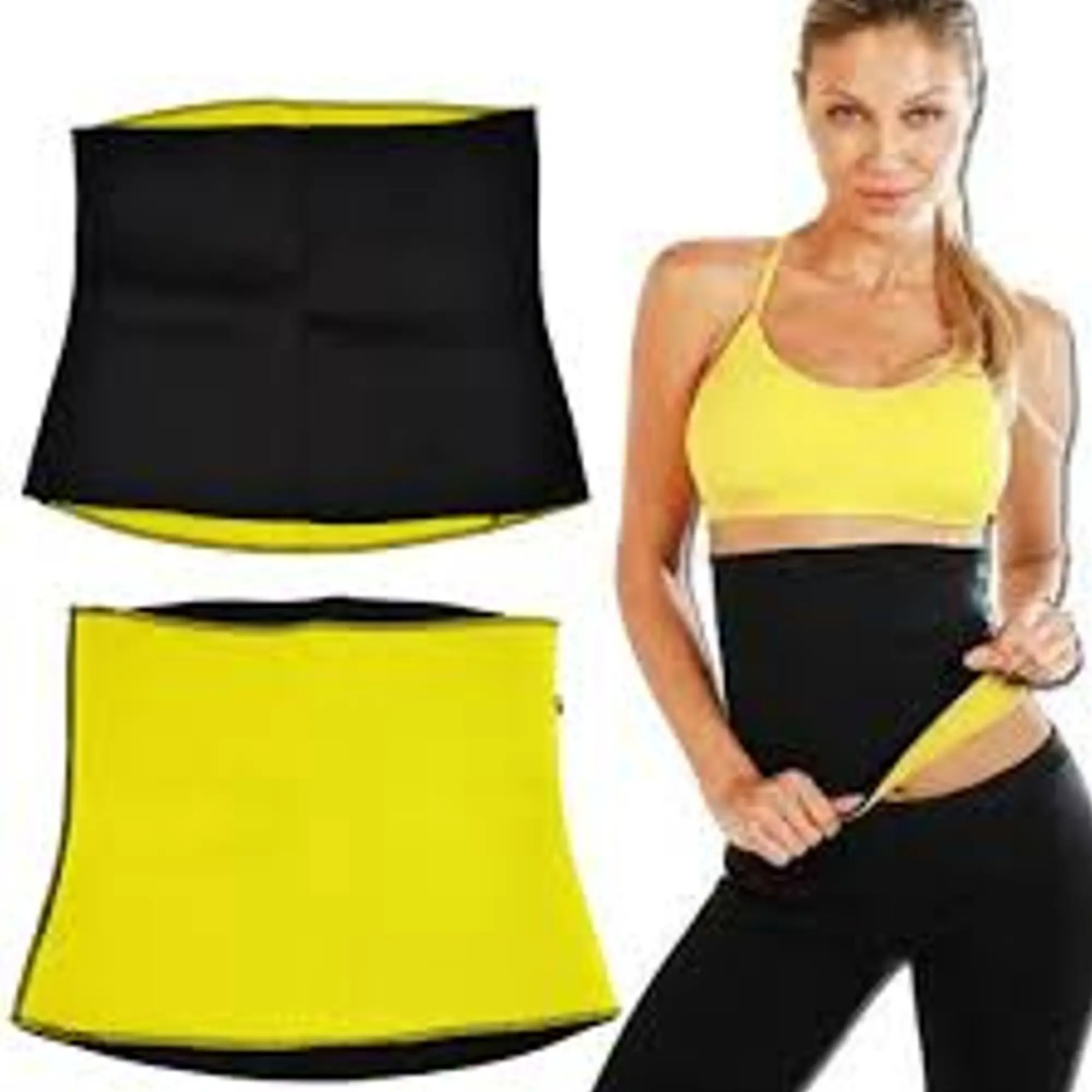 Picture of Sweat Slim Belt - Black and Yellow (India) - Slim Belt