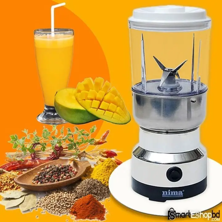 Picture of High Quality 2 in 1 - Stainless Steel and PP - Silver - Stainless Steel Blade - Electric Grinder & Juicer