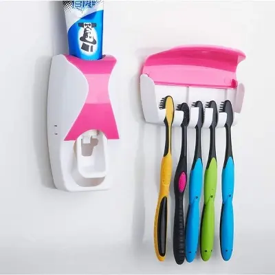 Picture of Toothpaste Dispenser with Toothbrush Holder