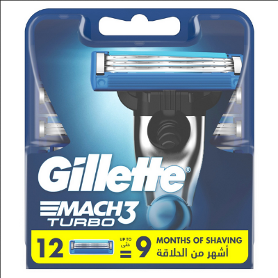Picture of Gillette Mach3 Turbo Manual Shaving Razor Blades - 2pcs(Cartridge)