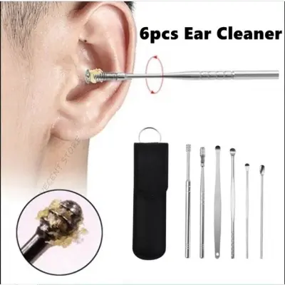 Picture of 06-Piece Stainless Steel Ear Cleaner Set with Leather Case