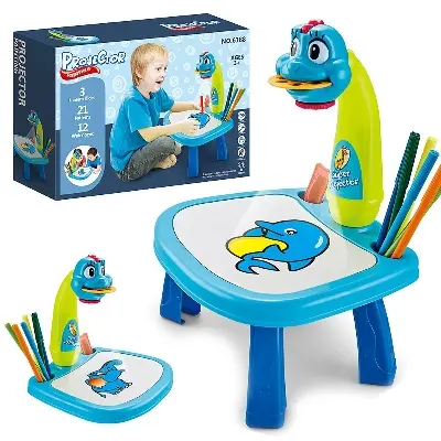 Picture of Drawing Projector Table for Kids, Trace and Draw Projector Toy with Light & Music, Child Smart Projector Sketcher Desk, Learning Projection Painting Machine for Boy Girl 2-9 Years Old (Multicolor)