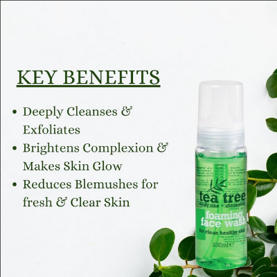 Picture of Xpel Marketing Tea Tree Foaming Face Wash for Acne & Pimples Wash 200ml