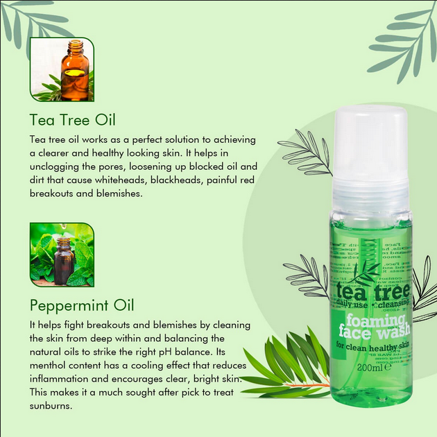 Picture of Xpel Marketing Tea Tree Foaming Face Wash for Acne & Pimples Wash 200ml