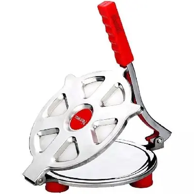 Picture of Modern Innovator Manual High Grade Stainless Steel Puri Press Maker Ruti Making Press Machine Khakhra,Thepala Roti Machine