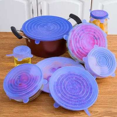 Picture of Silicon Pot Cover Set 6 pcs-Blue