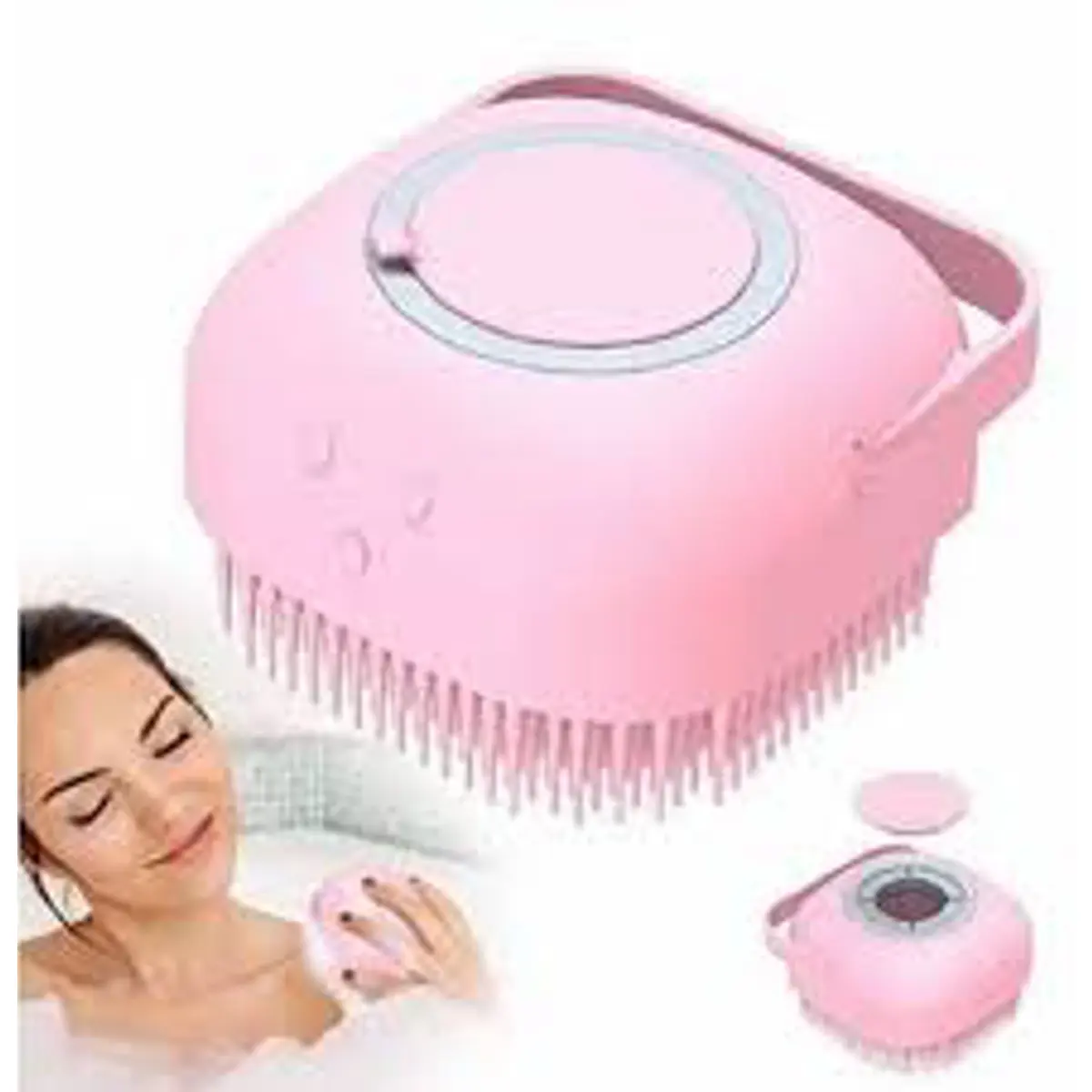 Picture of Silicone Bath Body Brush, Shower Massager/Exfoliating Back Scrubber for Shower/Back Scratchier/Body Skin Scrubber Deep Clean