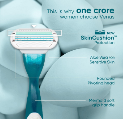 Picture of Gillette Venus Smooth Hair Removal Razor for Women with Aloe Vera, 1 Pc