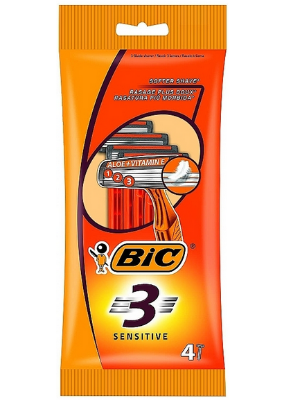 Picture of BIC Sensitive 3 Shaving Razor, 4pcs