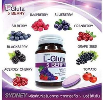 Picture of Sydney L-Gluta 5 Berry Plus Whitening Vitamins – 30 Tablets