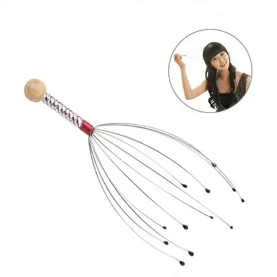 Picture of Stainless Steel Octopus Scalp Hair Stimulator Stress Relief Relax Head Massager