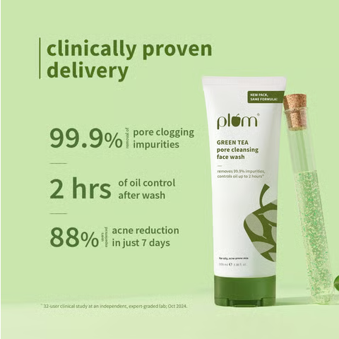 Picture of Plum Green Tea Pore Cleansing Face Wash with Glycolic Acid-100ml