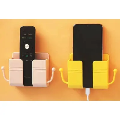 Picture of 1PCS Wall-Mounted Charger Storage Box Mobile Phone Charging Hanging Holder Multifunction Wall Mounted Plug Bracket Storage Box