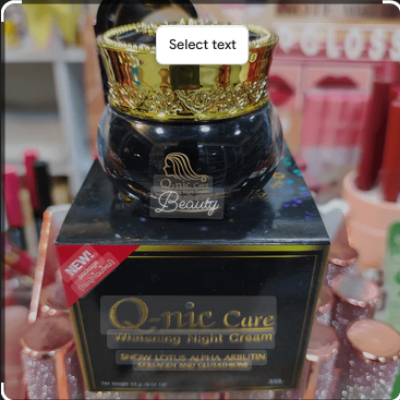 Picture of Q Nic Care Whitening Night Cream 15 G