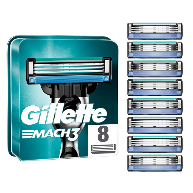 Picture of Gillette Mach3 8 PCs Cartridge Blade Germany+poland