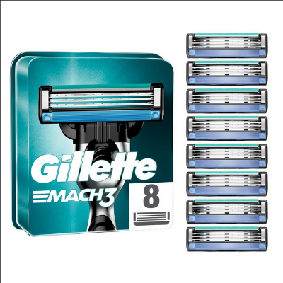 Picture of Gillette Mach3 8 PCs Cartridge Blade Germany+poland