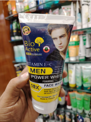 Picture of Bio Active Men Vitamin E + C Power White Foaming Face Wash-100g-Thailand