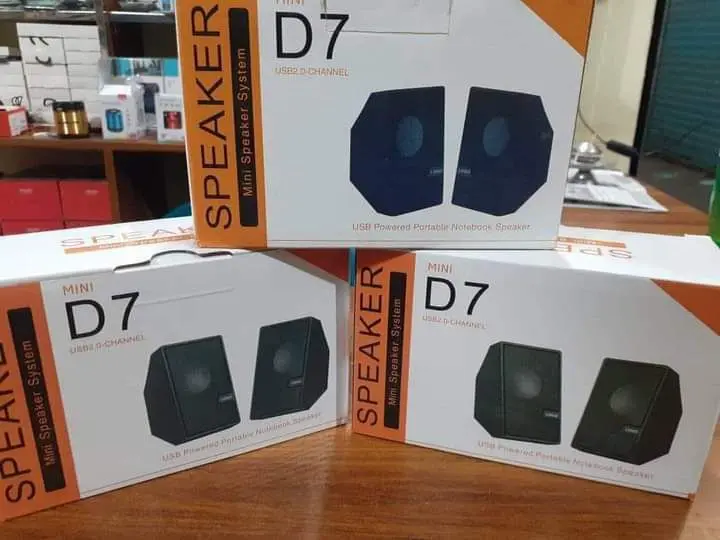 Picture of D7 Multimedia Wired Mini USB Speaker For Computer - Black