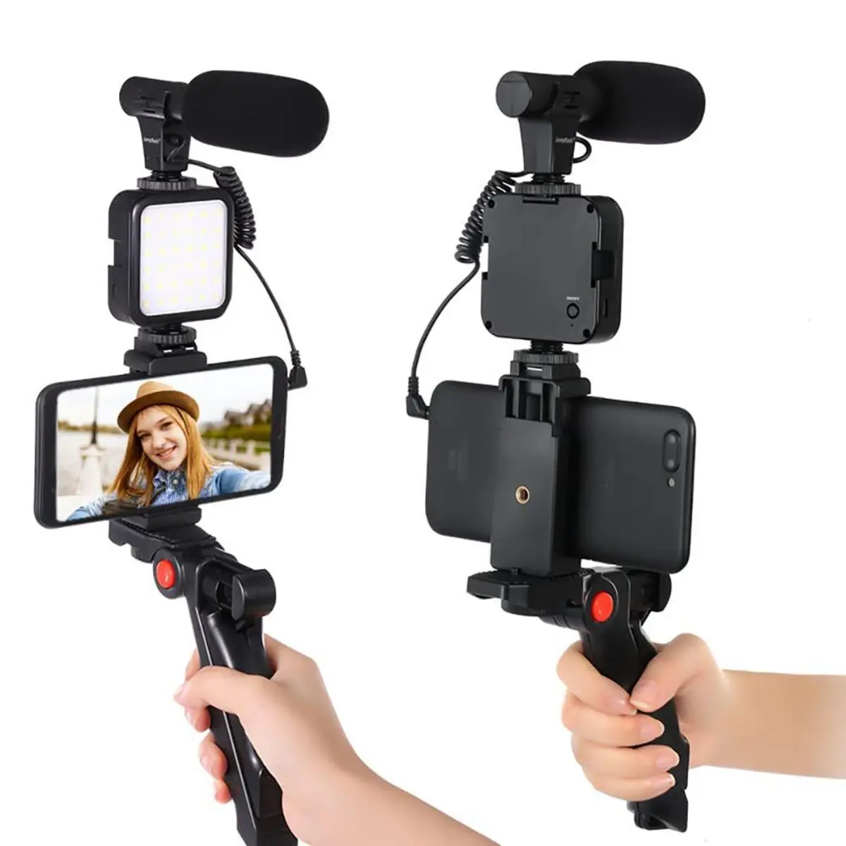 Picture of Remote Control Vlogging Video Making Kits Microphone LED Fill Light Mini Tripod Video Kit