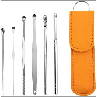 Picture of 6PCS Ear Cleaner Set Stainless Steel With Lather Case