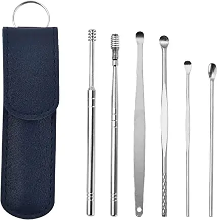 Picture of 6PCS Ear Cleaner Set Stainless Steel With Lather Case