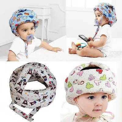 Picture of Toddler Baby Anti-Collision Safety Hat Infant Harnesses Adjustable Safety Helmet Baby Protective Hat with Strap Headguard Hat for Baby Boys Girls Crawling, Running, Walking