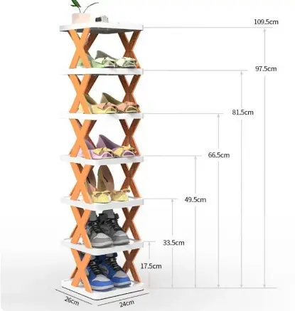 Picture of 5 Layer Shoe Rack DIY Shoe Shelf Saving Space Shoe Cabinet Home Doorway Simple Entry Multi-Layer Shoe Rack Storage Organizer